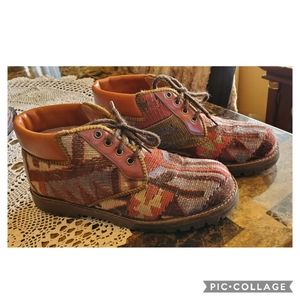 Cosmos Hand Woven Indian Print Ankle Boots 9